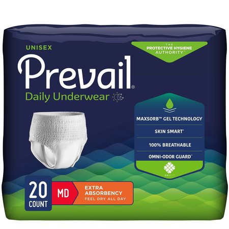 PREVAIL Daily Disposable Underwear Medium, Extra, PK 20 PV-512